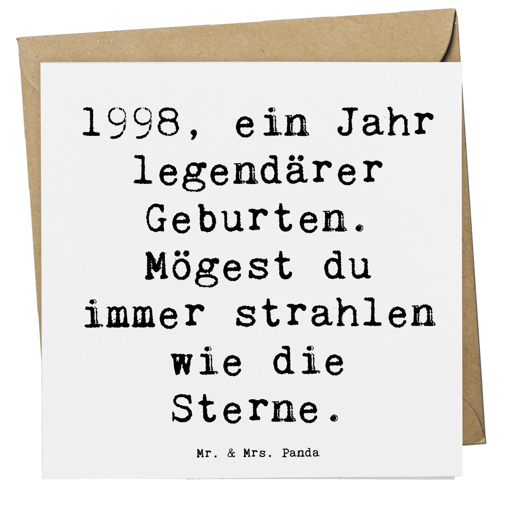 Deluxe Karte Spruch 1998 Geburtstag Glanz Karte, Grußkarte, Klappkarte, Einladungskarte, Glückwunschkarte, Hochzeitskarte, Geburtstagskarte, Hochwertige Grußkarte, Hochwertige Klappkarte, Geburtstag, Geburtstagsgeschenk, Geschenk