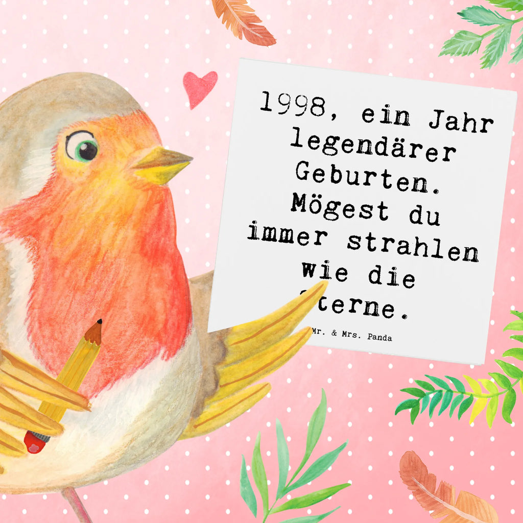 Deluxe Karte Spruch 1998 Geburtstag Glanz Karte, Grußkarte, Klappkarte, Einladungskarte, Glückwunschkarte, Hochzeitskarte, Geburtstagskarte, Hochwertige Grußkarte, Hochwertige Klappkarte, Geburtstag, Geburtstagsgeschenk, Geschenk