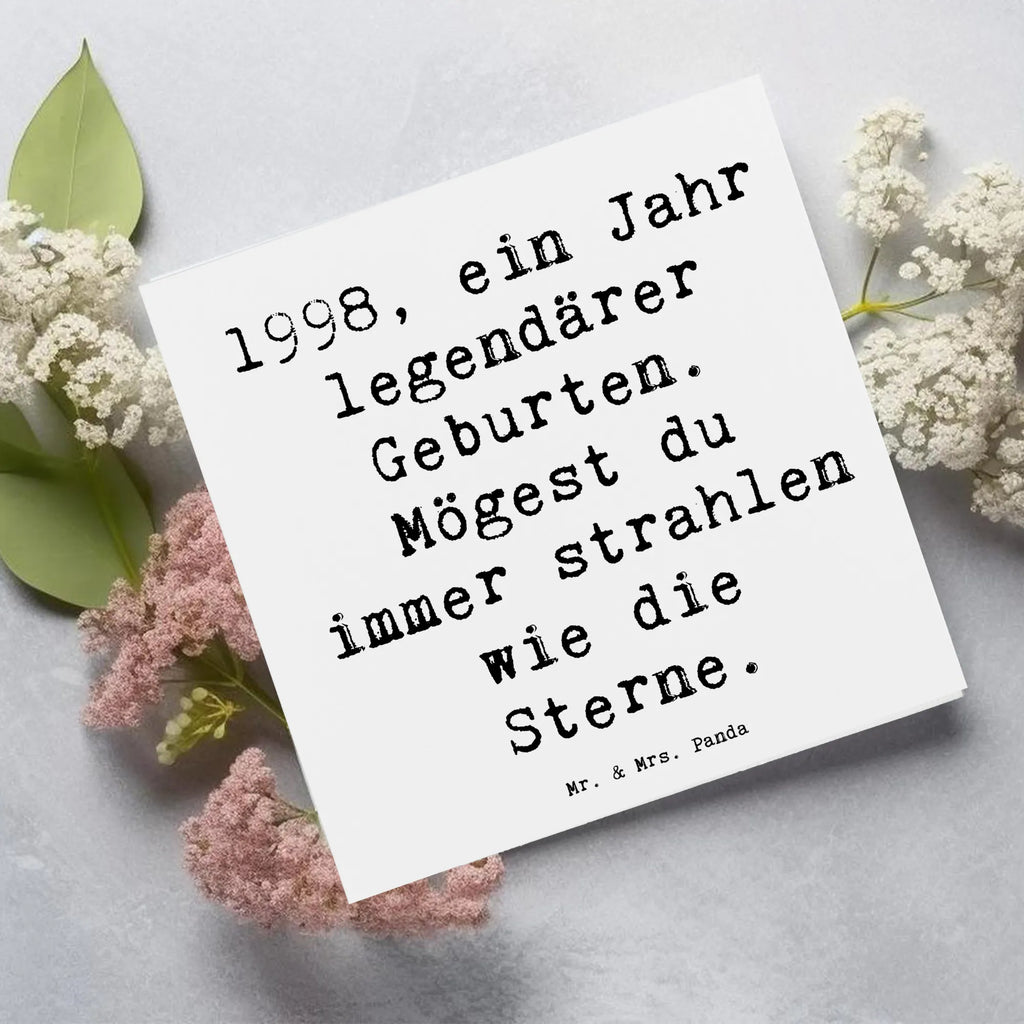 Deluxe Karte Spruch 1998 Geburtstag Glanz Karte, Grußkarte, Klappkarte, Einladungskarte, Glückwunschkarte, Hochzeitskarte, Geburtstagskarte, Hochwertige Grußkarte, Hochwertige Klappkarte, Geburtstag, Geburtstagsgeschenk, Geschenk