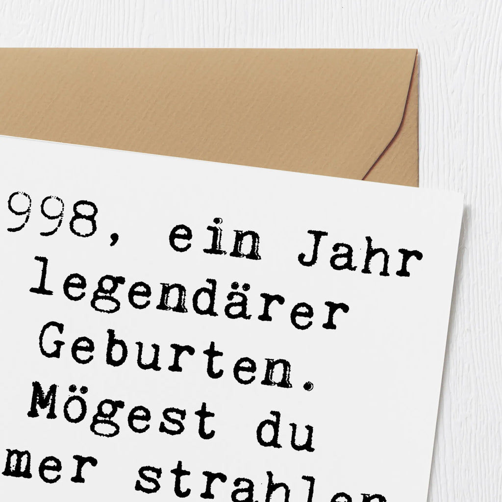 Deluxe Karte Spruch 1998 Geburtstag Glanz Karte, Grußkarte, Klappkarte, Einladungskarte, Glückwunschkarte, Hochzeitskarte, Geburtstagskarte, Hochwertige Grußkarte, Hochwertige Klappkarte, Geburtstag, Geburtstagsgeschenk, Geschenk
