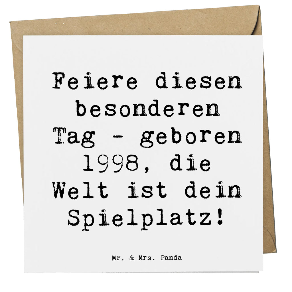 Deluxe Karte Spruch 1998 Geburtstag Karte, Grußkarte, Klappkarte, Einladungskarte, Glückwunschkarte, Hochzeitskarte, Geburtstagskarte, Hochwertige Grußkarte, Hochwertige Klappkarte, Geburtstag, Geburtstagsgeschenk, Geschenk