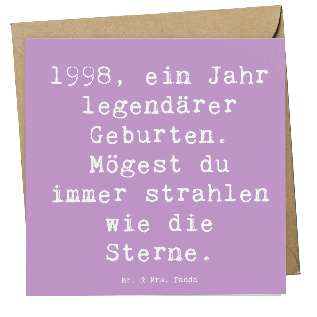 Deluxe Karte Spruch 1998 Geburtstag Glanz Karte, Grußkarte, Klappkarte, Einladungskarte, Glückwunschkarte, Hochzeitskarte, Geburtstagskarte, Hochwertige Grußkarte, Hochwertige Klappkarte, Geburtstag, Geburtstagsgeschenk, Geschenk