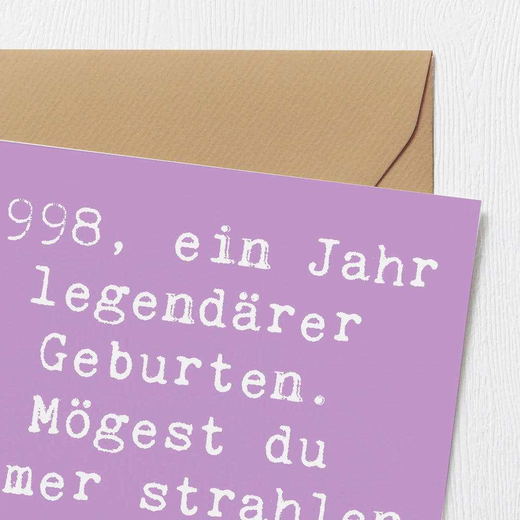 Deluxe Karte Spruch 1998 Geburtstag Glanz Karte, Grußkarte, Klappkarte, Einladungskarte, Glückwunschkarte, Hochzeitskarte, Geburtstagskarte, Hochwertige Grußkarte, Hochwertige Klappkarte, Geburtstag, Geburtstagsgeschenk, Geschenk