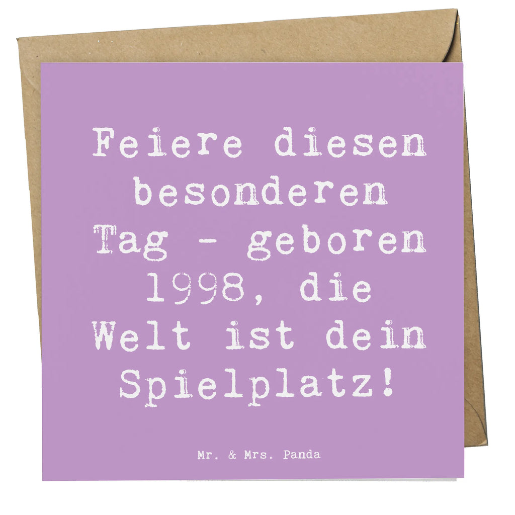 Deluxe Karte Spruch 1998 Geburtstag Karte, Grußkarte, Klappkarte, Einladungskarte, Glückwunschkarte, Hochzeitskarte, Geburtstagskarte, Hochwertige Grußkarte, Hochwertige Klappkarte, Geburtstag, Geburtstagsgeschenk, Geschenk