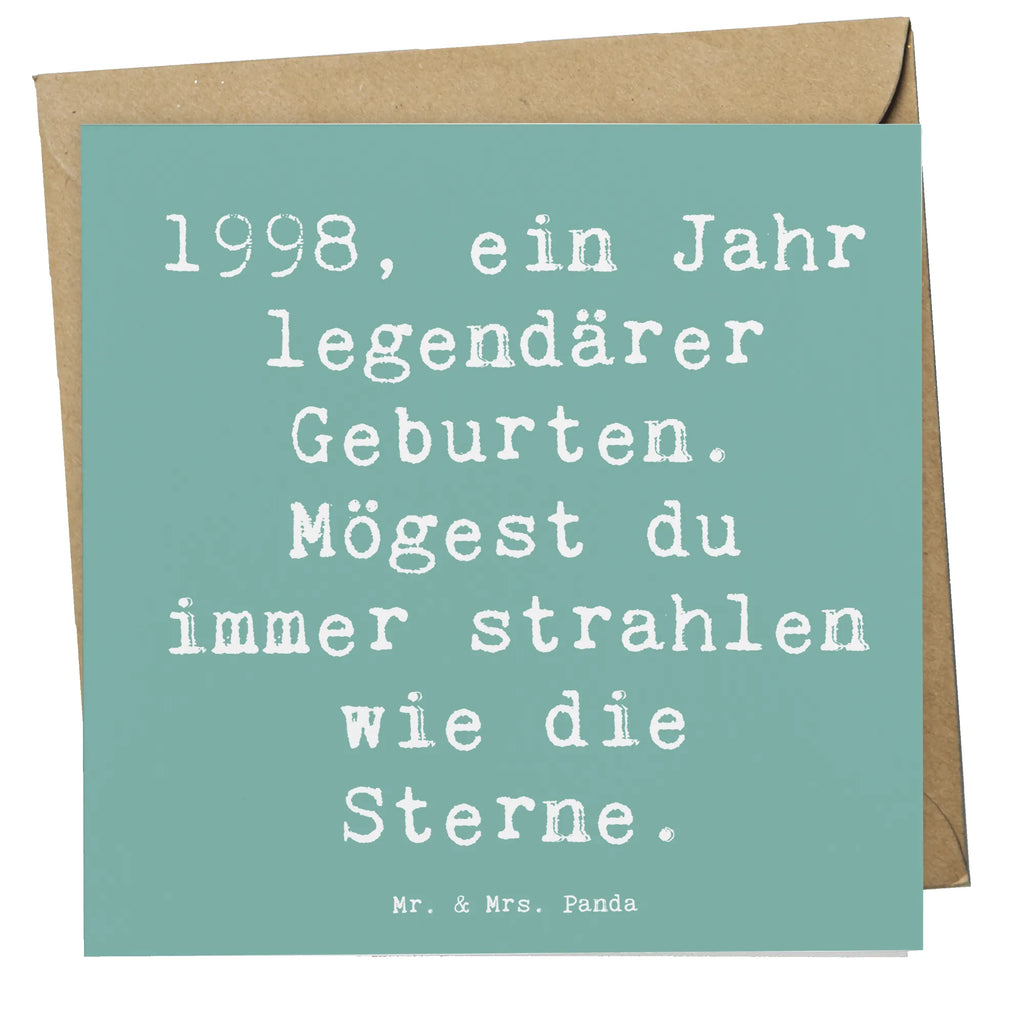 Deluxe Karte Spruch 1998 Geburtstag Glanz Karte, Grußkarte, Klappkarte, Einladungskarte, Glückwunschkarte, Hochzeitskarte, Geburtstagskarte, Hochwertige Grußkarte, Hochwertige Klappkarte, Geburtstag, Geburtstagsgeschenk, Geschenk