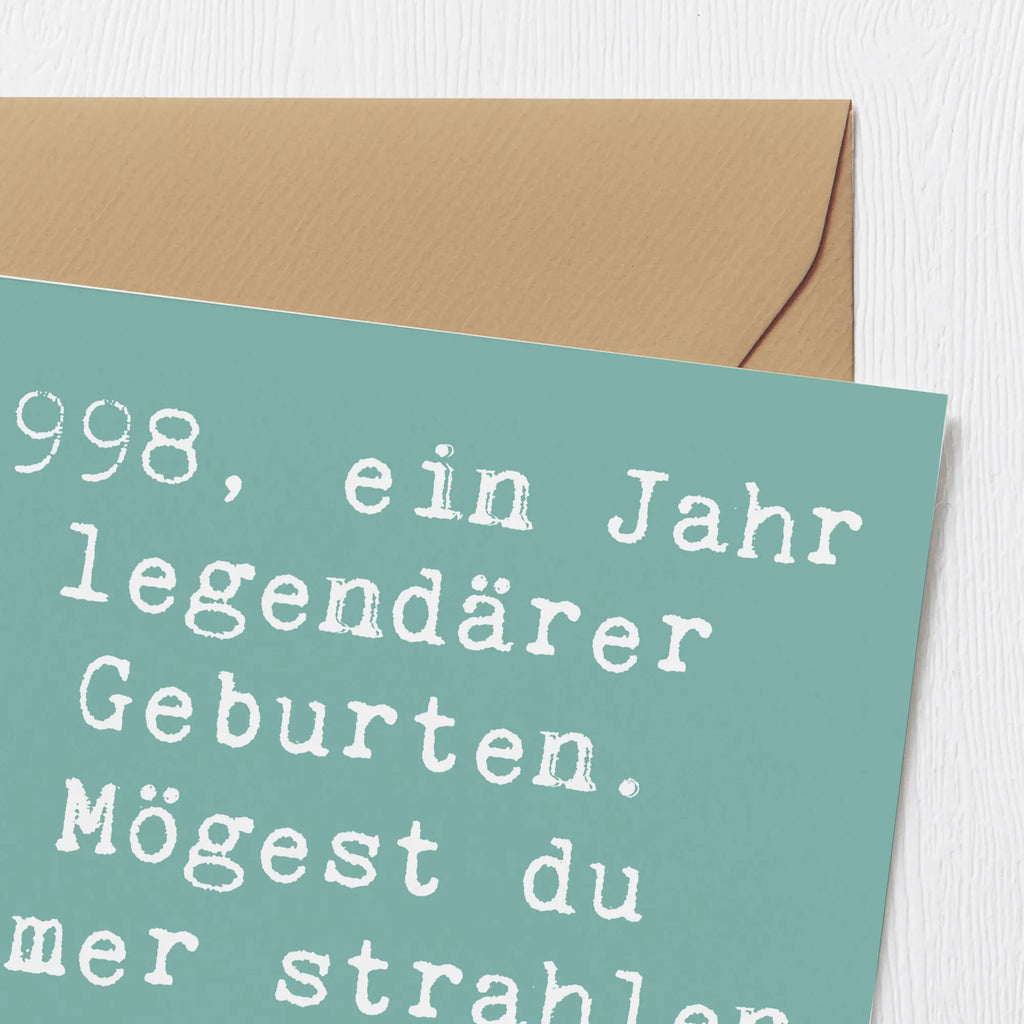 Deluxe Karte Spruch 1998 Geburtstag Glanz Karte, Grußkarte, Klappkarte, Einladungskarte, Glückwunschkarte, Hochzeitskarte, Geburtstagskarte, Hochwertige Grußkarte, Hochwertige Klappkarte, Geburtstag, Geburtstagsgeschenk, Geschenk