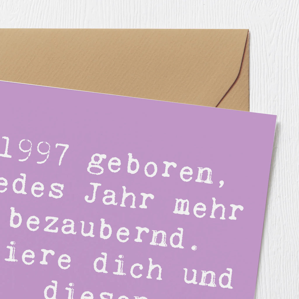 Deluxe Karte Spruch 1997 Geburtstag Charmant Karte, Grußkarte, Klappkarte, Einladungskarte, Glückwunschkarte, Hochzeitskarte, Geburtstagskarte, Hochwertige Grußkarte, Hochwertige Klappkarte, Geburtstag, Geburtstagsgeschenk, Geschenk