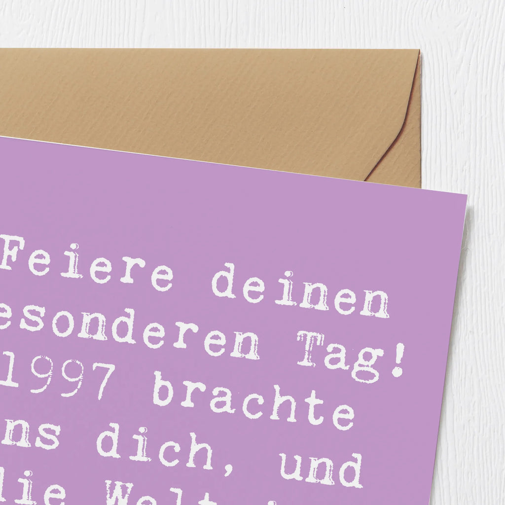 Deluxe Karte Spruch 1997 Geburtstag Karte, Grußkarte, Klappkarte, Einladungskarte, Glückwunschkarte, Hochzeitskarte, Geburtstagskarte, Hochwertige Grußkarte, Hochwertige Klappkarte, Geburtstag, Geburtstagsgeschenk, Geschenk