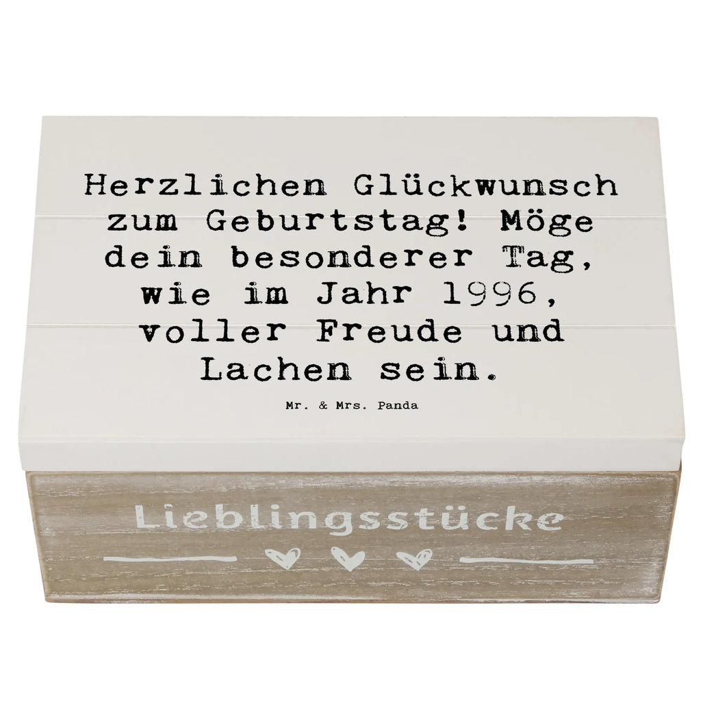 Wooden chest Saying Herzlichen Glückwunsch zum Geburtstag! Möge dein besonderer Tag, wie im Jahr 1996, voller Freude und Lachen sein. Dekokiste, Geschenkbox, Truhe, Schatulle, Holzkiste, Erinnerungsbox, Erinnerungskiste, Aufbewahrungsbox, Kiste, Geschenkdose, Schatzkiste, XXL, Geburtstag, Geburtstagsgeschenk, Geschenk