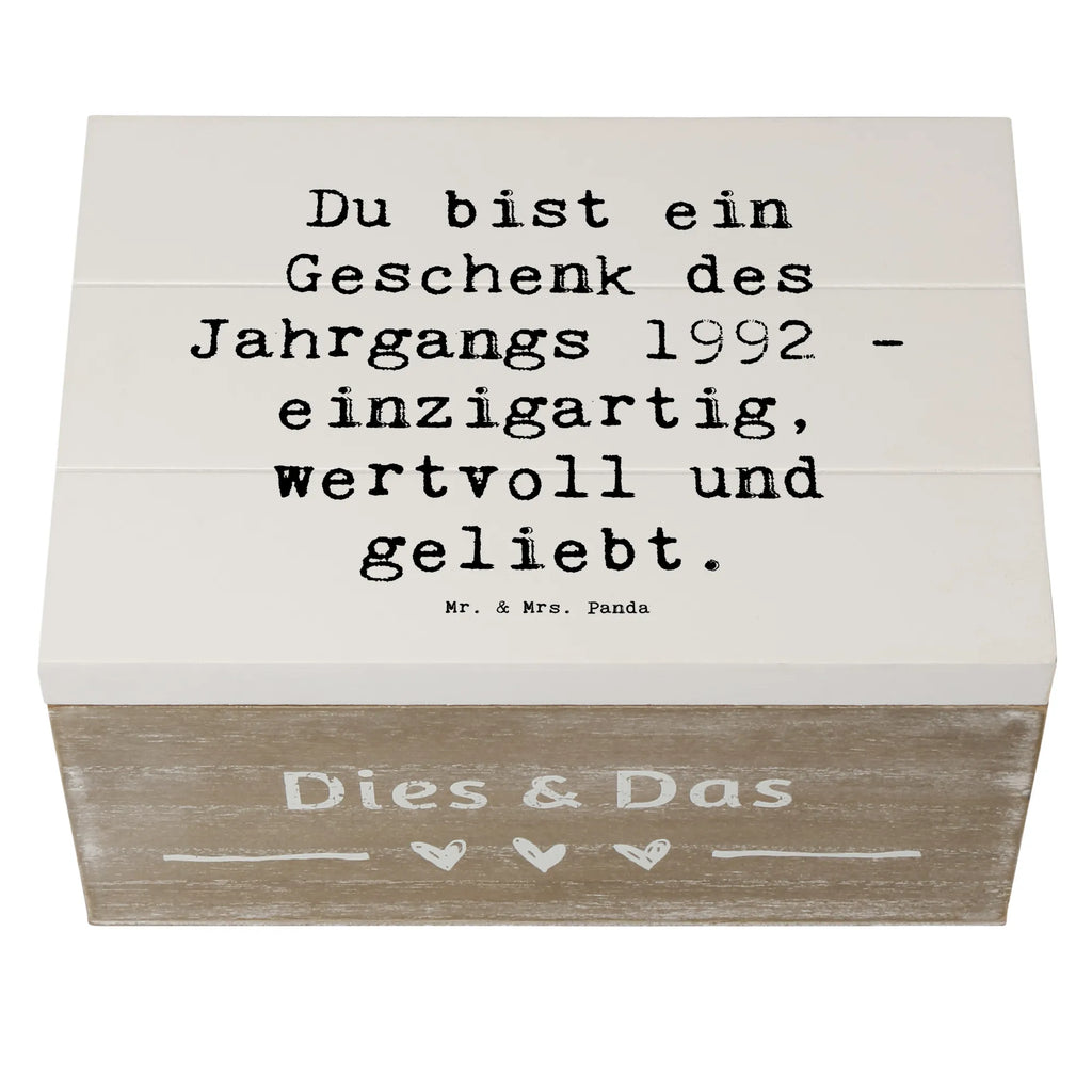 Wooden chest Saying Du bist ein Geschenk des Jahrgangs 1992 - einzigartig, wertvoll und geliebt. Geschenkdose, Aufbewahrungsbox, Schatulle, Dekokiste, Erinnerungsbox, Truhe, Schatzkiste, Kiste, Erinnerungskiste, Geschenkbox, XXL, Holzkiste, Geburtstag, Geburtstagsgeschenk, Geschenk