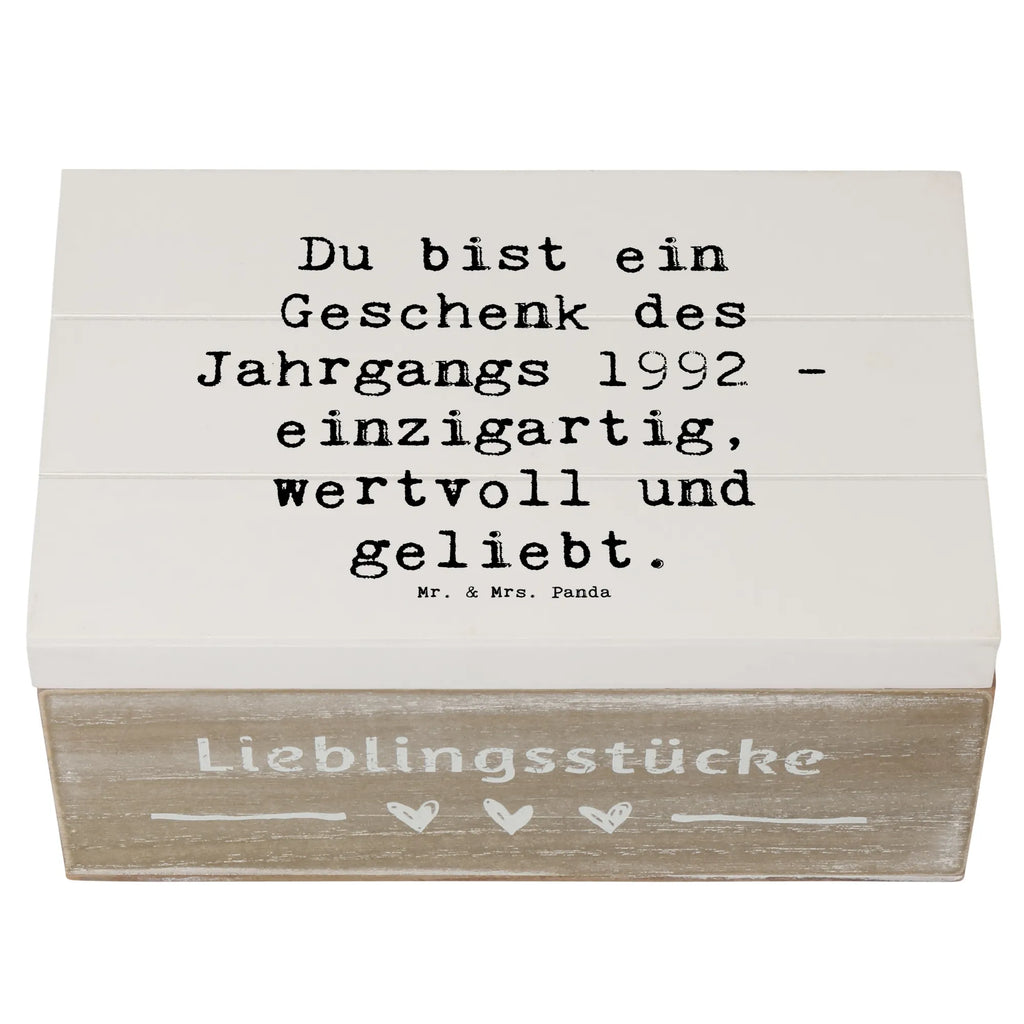 Wooden chest Saying Du bist ein Geschenk des Jahrgangs 1992 - einzigartig, wertvoll und geliebt. Geschenkdose, Aufbewahrungsbox, Schatulle, Dekokiste, Erinnerungsbox, Truhe, Schatzkiste, Kiste, Erinnerungskiste, Geschenkbox, XXL, Holzkiste, Geburtstag, Geburtstagsgeschenk, Geschenk