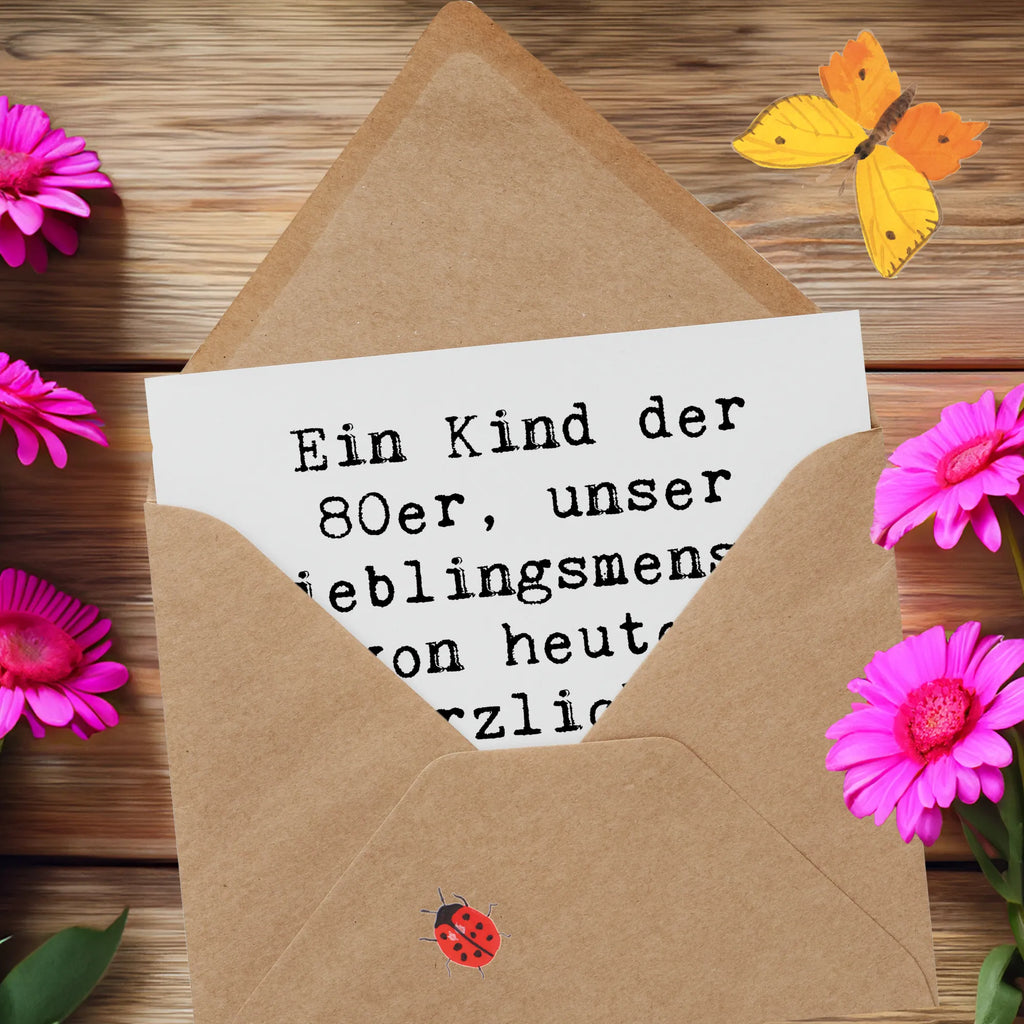 Deluxe Card Saying Ein Kind der 80er, unser Lieblingsmensch von heute. Herzlichen Glückwunsch an den 1989er Jahrgang! Karte, Grußkarte, Klappkarte, Einladungskarte, Glückwunschkarte, Hochzeitskarte, Geburtstagskarte, Hochwertige Grußkarte, Hochwertige Klappkarte, Geburtstag, Geburtstagsgeschenk, Geschenk