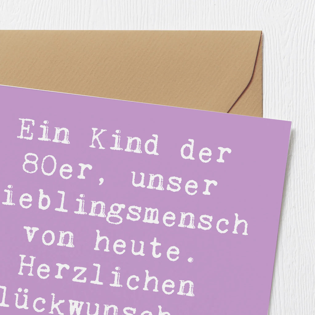 Deluxe Card Saying Ein Kind der 80er, unser Lieblingsmensch von heute. Herzlichen Glückwunsch an den 1989er Jahrgang! Karte, Grußkarte, Klappkarte, Einladungskarte, Glückwunschkarte, Hochzeitskarte, Geburtstagskarte, Hochwertige Grußkarte, Hochwertige Klappkarte, Geburtstag, Geburtstagsgeschenk, Geschenk