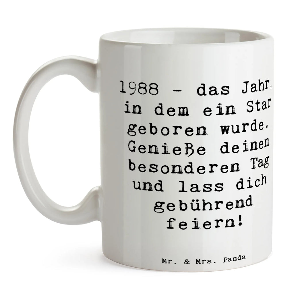 Mug Saying 1988 - das Jahr, in dem ein Star geboren wurde. Genieße deinen besonderen Tag und lass dich gebührend feiern! Geschenktasse, Teetasse, Bürotasse, Tasse mit Zitaten, Tasse mit Motiven, Porzellantasse, Tasse, Keramiktasse, Kaffeetasse, Geburtstag, Geburtstagsgeschenk, Geschenk