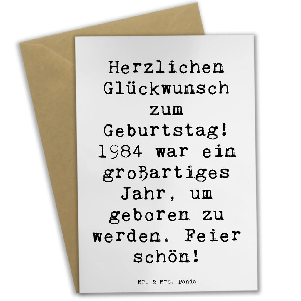 Grußkarte Spruch 1984 Geburtstag Grußkarte, Karte, Hochzeitskarte, Einladungskarte, Klappkarte, Glückwunschkarte, Ansichtskarten, Geburtstagskarte, Geburtstag, Geburtstagsgeschenk, Geschenk
