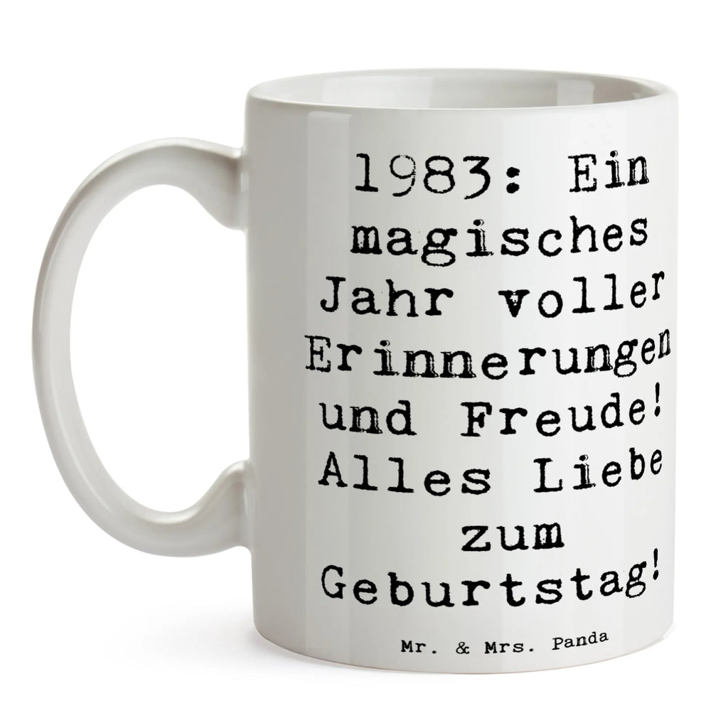 Tasse Spruch 1983 Geburtstagserinnerungen Geschenktasse, Tasse, Tasse mit Motiven, Porzellantasse, Kaffeetasse, Keramiktasse, Bürotasse, Tasse mit Zitaten, Teetasse, Geburtstag, Geburtstagsgeschenk, Geschenk