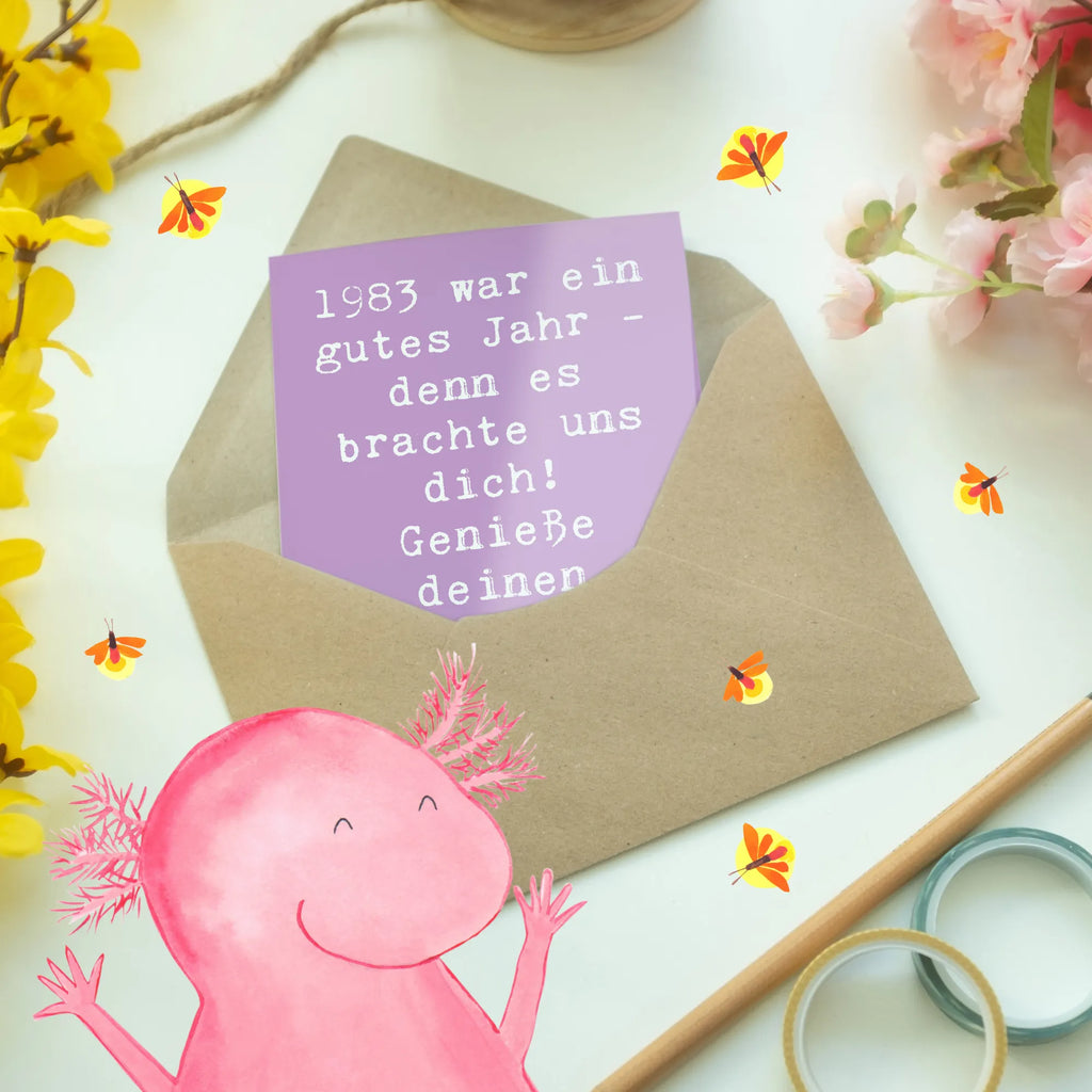 Grußkarte Spruch 1983 Geburtstag Klappkarte, Karte, Geburtstagskarte, Hochzeitskarte, Glückwunschkarte, Einladungskarte, Grußkarte, Ansichtskarten, Geburtstag, Geburtstagsgeschenk, Geschenk