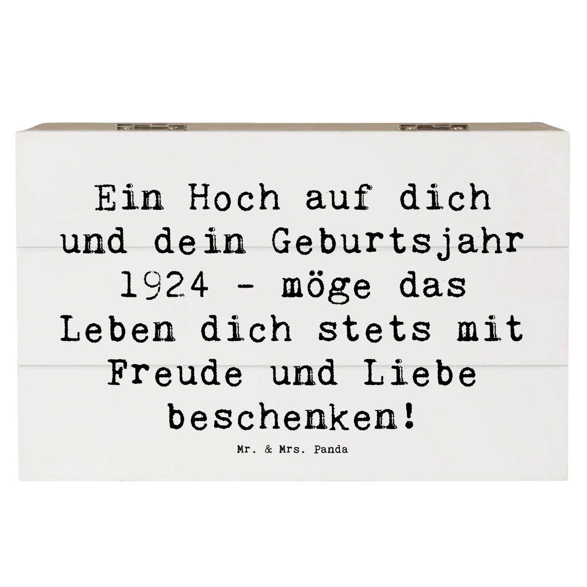 Holzkiste Spruch 1924 Geburtstag