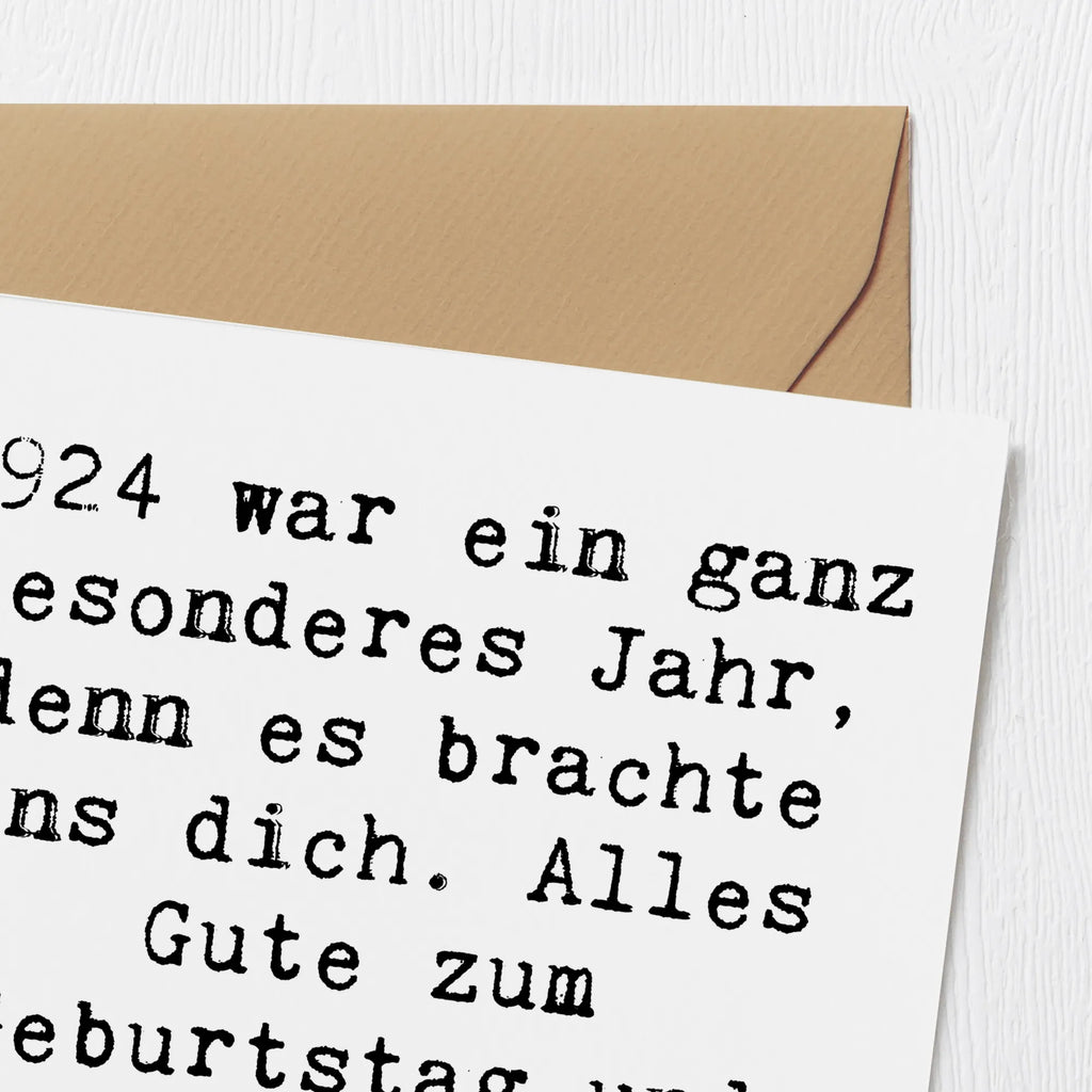 Deluxe Karte Spruch 1924 Geburtstag Hochwertige Grußkarte, Karte, Geburtstagskarte, Grußkarte, Hochwertige Klappkarte, Glückwunschkarte, Hochzeitskarte, Einladungskarte, Klappkarte, Geburtstag, Geburtstagsgeschenk, Geschenk