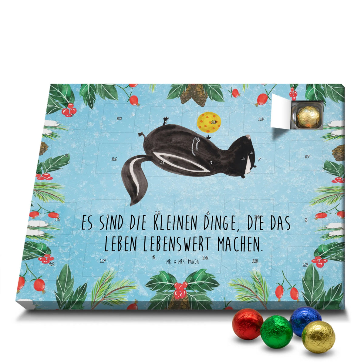 Schoko Adventskalender Stinktier Ball