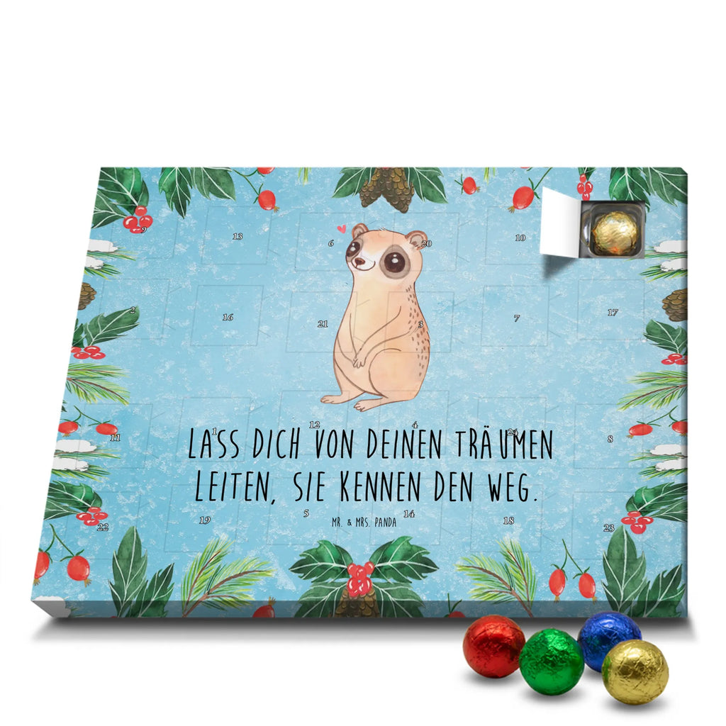 Chocolate advent calendar Slow loris Happy gift ideas, gifts, small animals, good mood, cute, funny sayings, cute animal motives, hand drawn, special gifts, card, animal lover