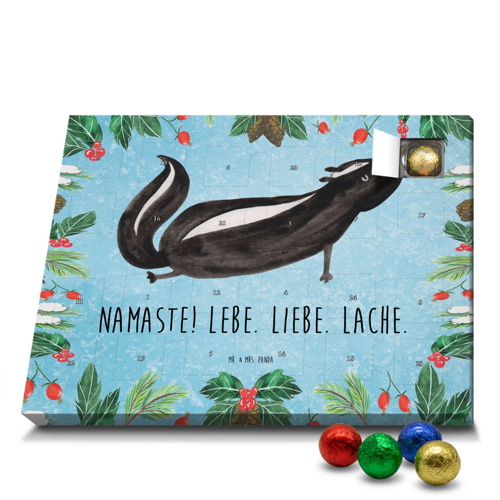 Chocolate advent calendar skunk yoga Stinky, Predator, Live, Wild animal, Laugh