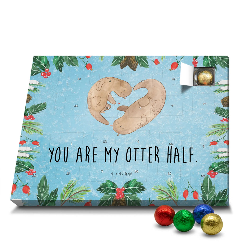 Chocolate advent calendar otter Heart mammal, predator, gifts for people in love, gift ideas for animal lovers, animal, aquatic animal, marten, otter gifts, water mammal, water, water animal, sea otter, animal lover, European otter, baby otter, heart, anniversary, love gift, life together, wedding day, proof of love, better half