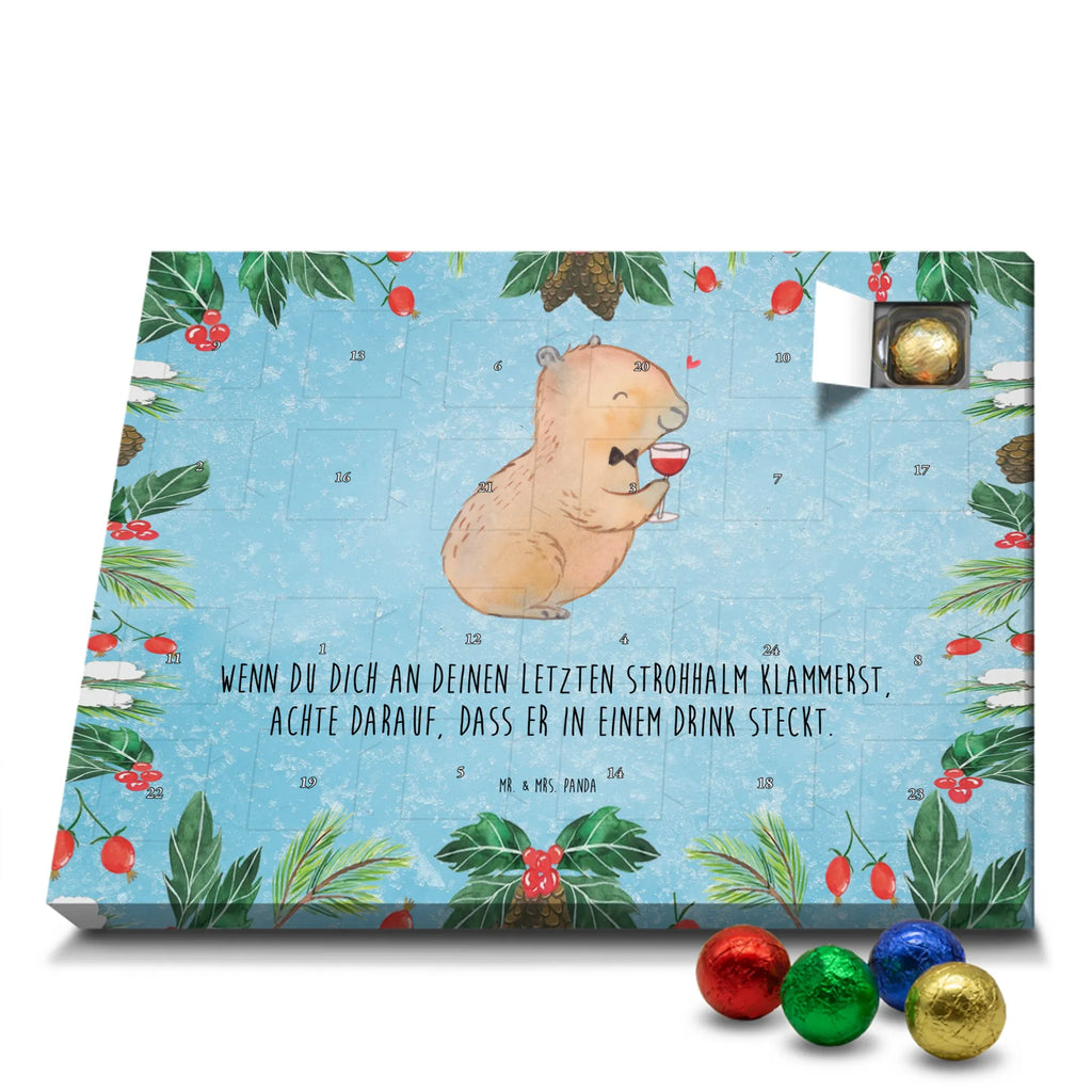 Chocolate advent calendar Capybara wine card, gift ideas, gifts, animal lover, special gifts, cute animal motives, hand drawn, small animals, good mood, cute, funny sayings