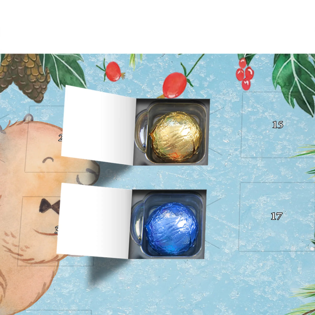 Chocolate advent calendar Capybara wine card, gift ideas, gifts, animal lover, special gifts, cute animal motives, hand drawn, small animals, good mood, cute, funny sayings