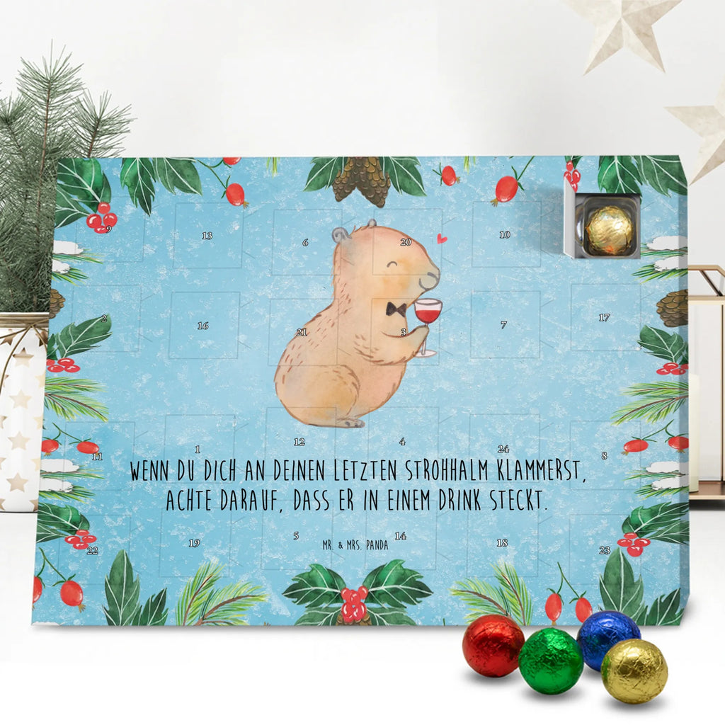 Chocolate advent calendar Capybara wine card, gift ideas, gifts, animal lover, special gifts, cute animal motives, hand drawn, small animals, good mood, cute, funny sayings