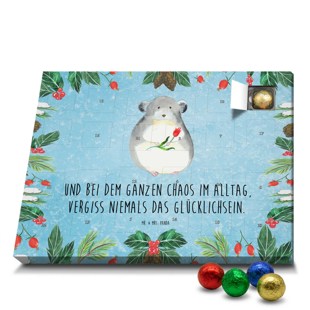 Chocolate advent calendar chinchilla flower gift ideas, gifts, small animals, good mood, cute, funny sayings, cute animal motives, hand drawn, special gifts, card, animal lover, grief, office life, heartache, being sad
