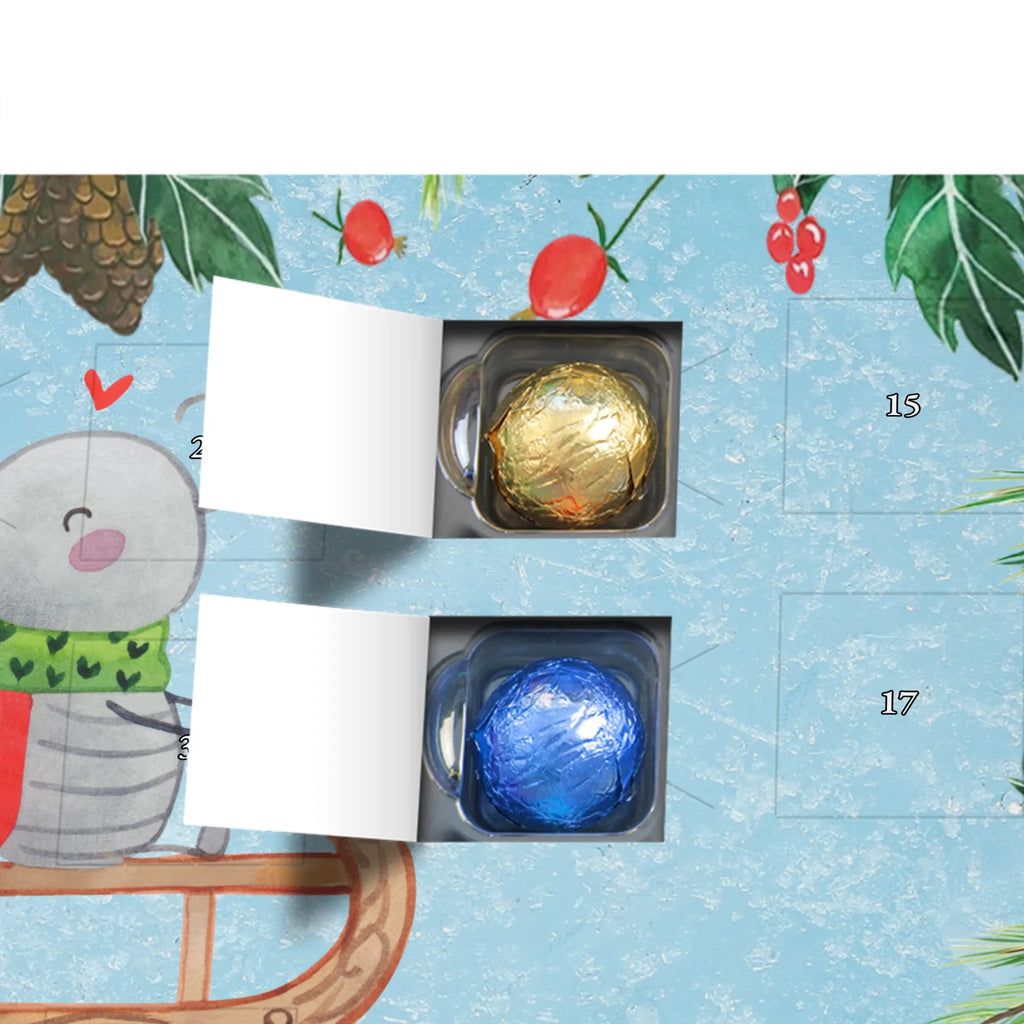 Chocolate advent calendar Smörle sledding snow, Christmas time