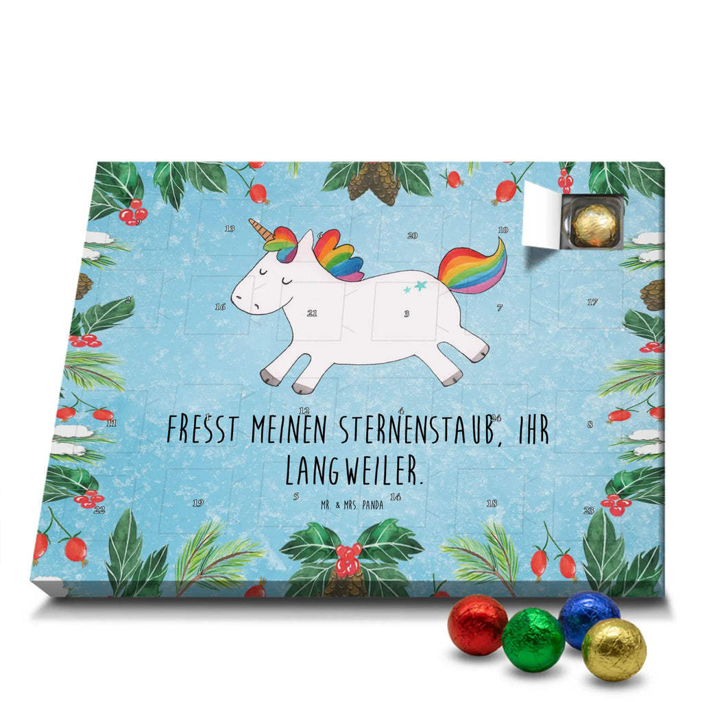 Chocolate advent calendar unicorn happy joy of life, fun, cheerful, joy