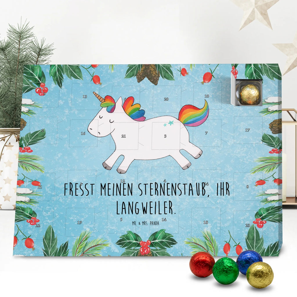 Chocolate advent calendar unicorn happy joy of life, fun, cheerful, joy