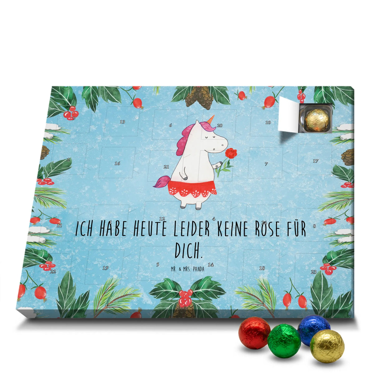 Schoko Adventskalender Einhorn Dame