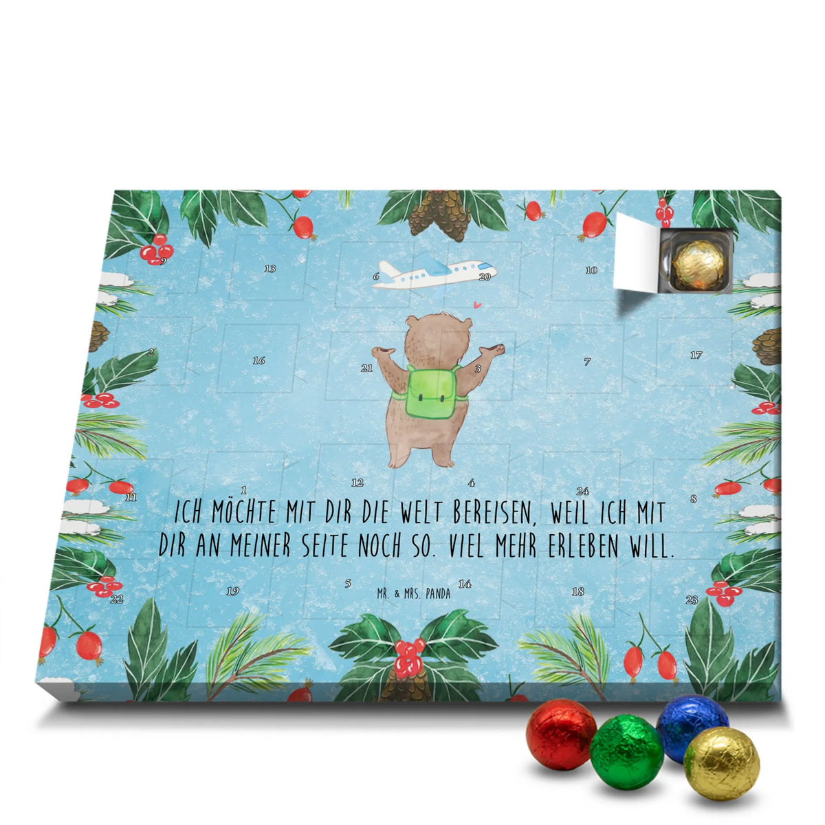 Chocolate advent calendar bear Airplane Loving, Two, Together, Marriage, Proposal of marriage, Love gift, gift for her, gift for him, anniversary gift, Valentine's Day Gift for Women Love Gift Anniversary Wedding Anniversary Party Favor Gift for Girlfriend Gift for Partner Boyfriend Gift Token of Love for Men for Husband
