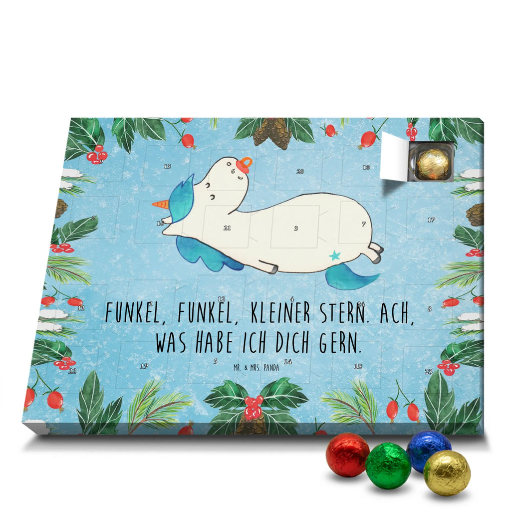 Chocolate advent calendar unicorn dummy birth present, birth gift, mother, gift birth, toddler, infant, pacifier