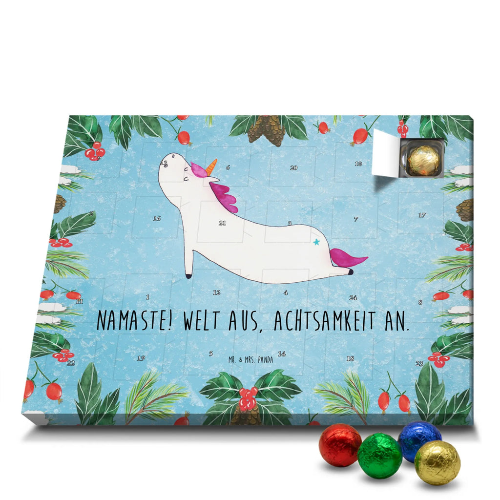 Chocolate advent calendar unicorn yoga mindfulness, relaxation, gift, present, sports, sweet