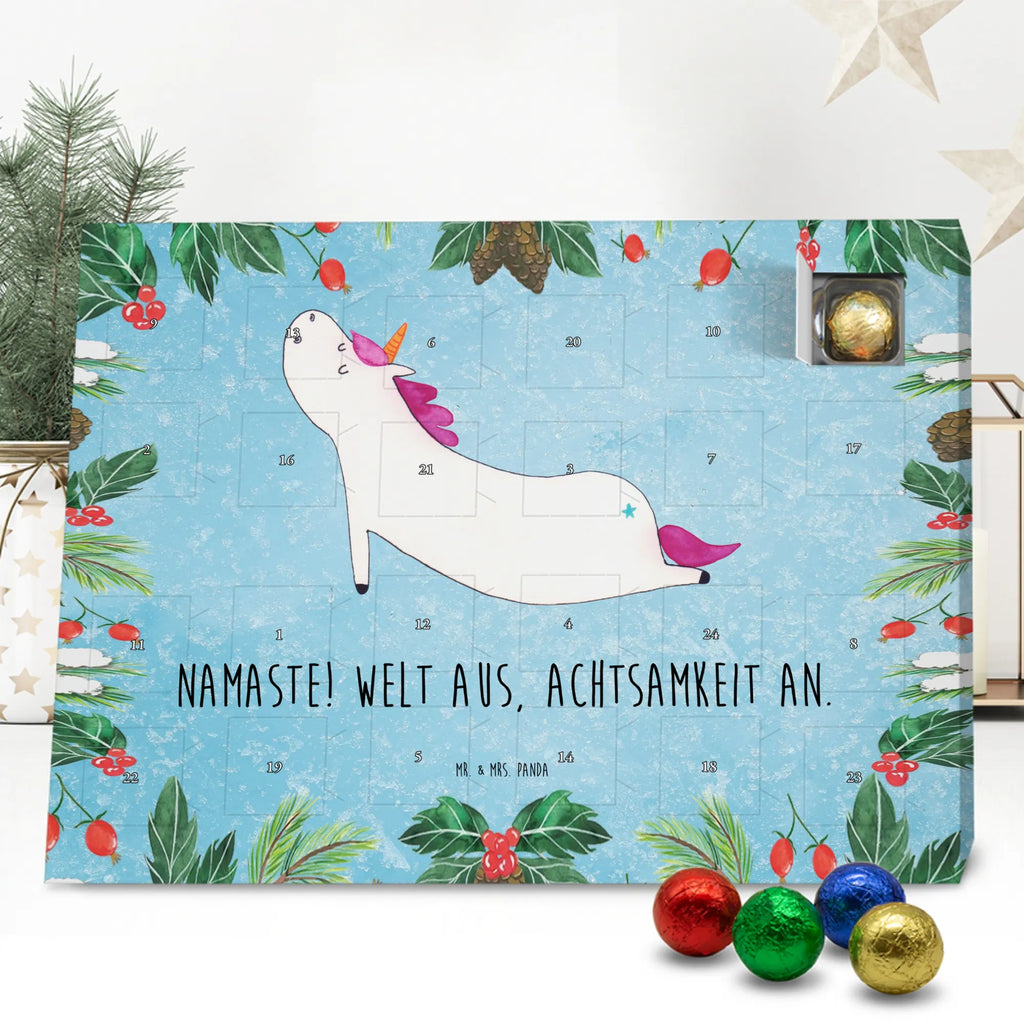 Chocolate advent calendar unicorn yoga mindfulness, relaxation, gift, present, sports, sweet