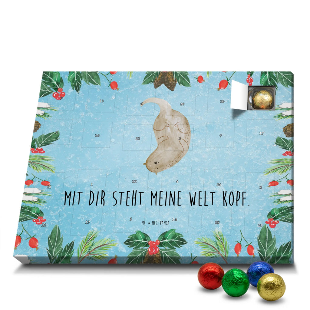 Chocolate advent calendar otter upside down mammal, predator, gifts for people in love, gift ideas for animal lovers, animal, aquatic animal, marten, otter gifts, water mammal, water, water animal, sea otter, animal lover, European otter, baby otter, Otter Sea Otter Lake Otter