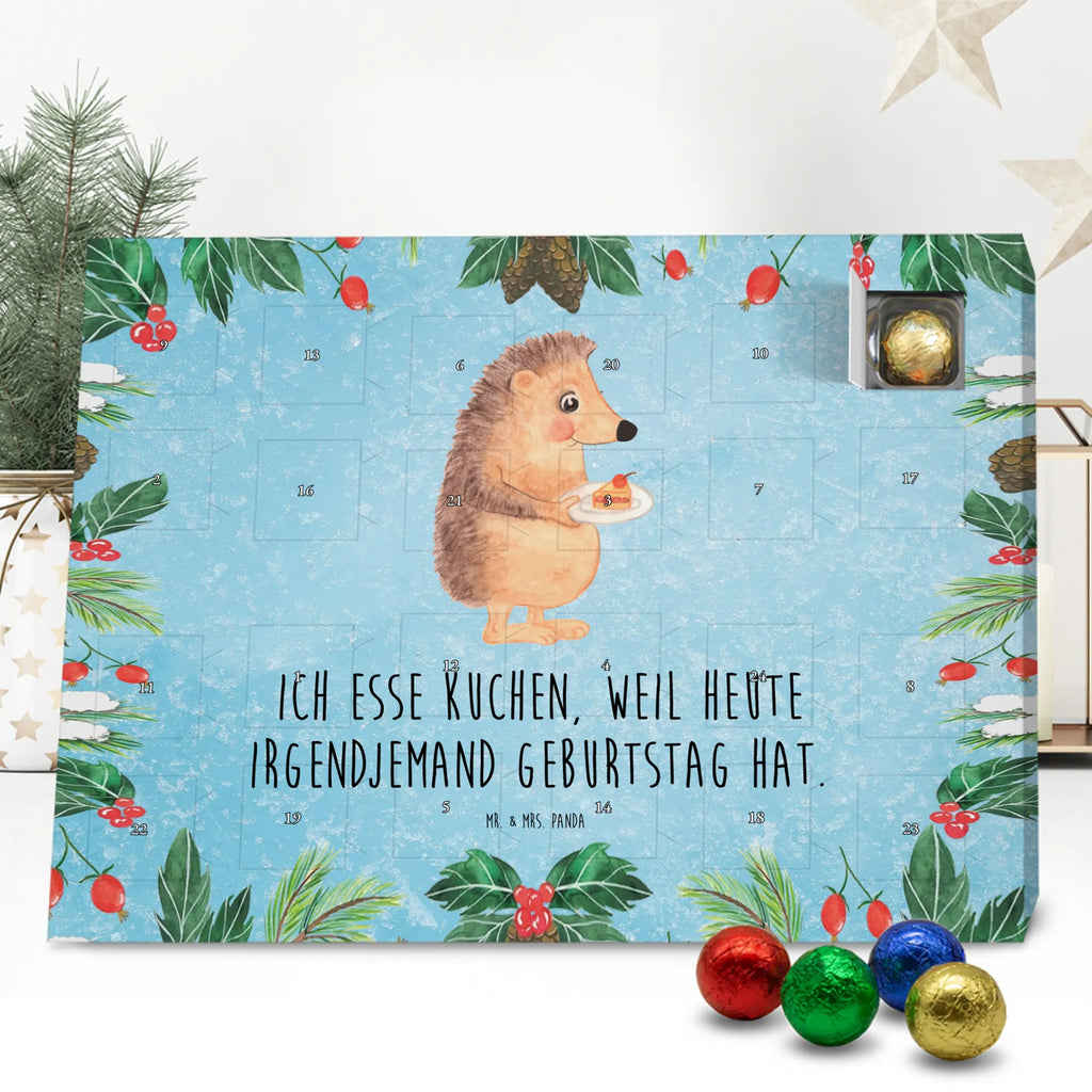 Chocolate advent calendar Hedgehog piece of cake gift ideas, gifts, small animals, good mood, cute, funny sayings, cute animal motives, hand drawn, special gifts, card, animal lover, birthday cake, invitation party, bake cake, food saying, baking gift, cake