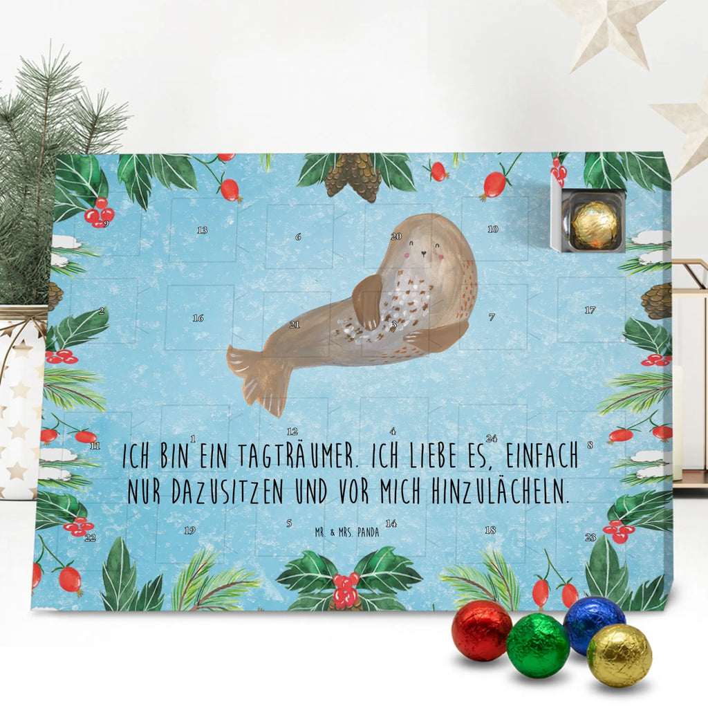 Chocolate advent calendar seal Laugh gift ideas, gifts, small animals, good mood, cute, funny sayings, cute animal motives, hand drawn, special gifts, card, animal lover, Seal, North Sea, Sea animal, Seals, Baltic Sea