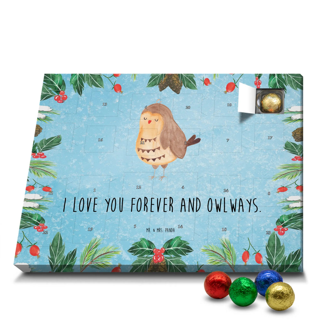Chocolate advent calendar Owl Satisfied illustrated, nocturnal, romantic gift, gift ideas, birthday present, forest animal, bird, owl decor, Owl saying, Pun funny, Saying beautiful, Romantic, Owl deco, Wedding anniversary gift, Love saying