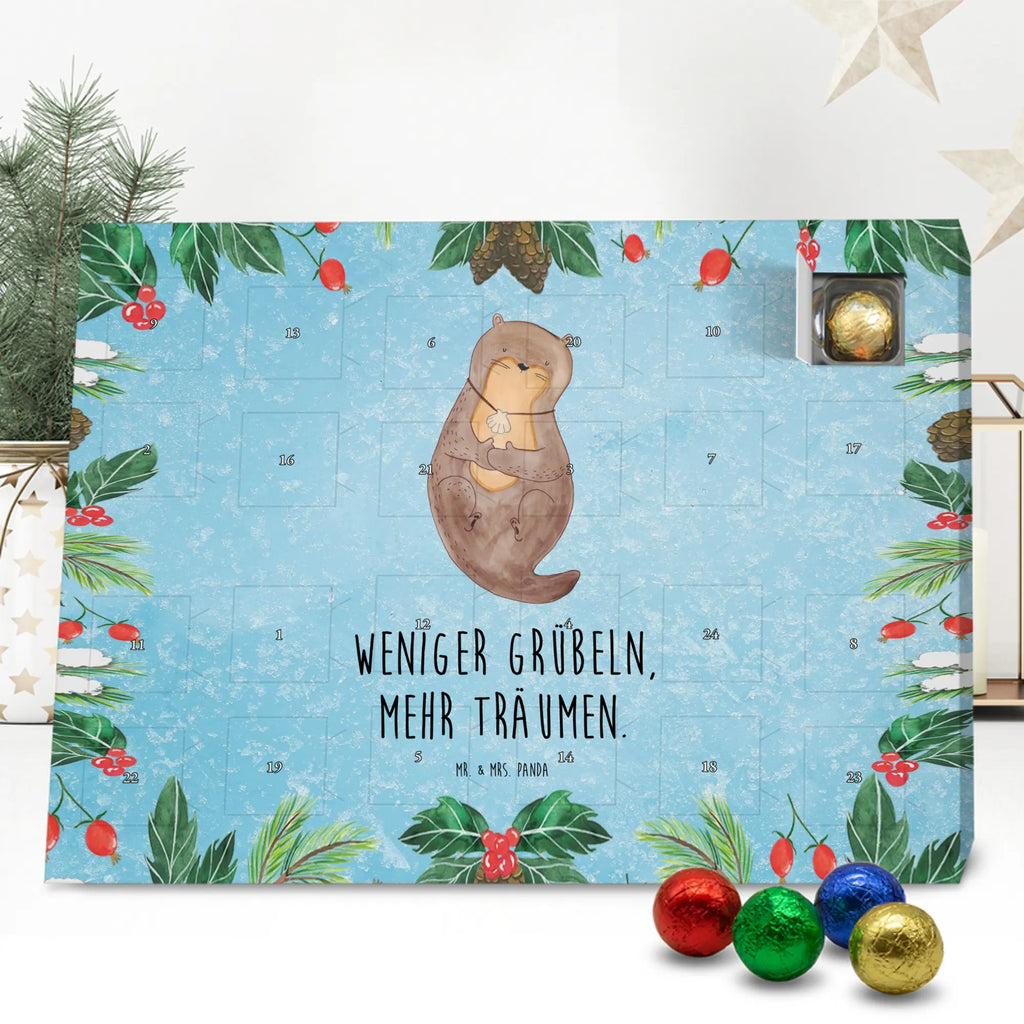 Chocolate advent calendar otter shell mammal, predator, gifts for people in love, gift ideas for animal lovers, animal, aquatic animal, marten, otter gifts, water mammal, water, water animal, sea otter, animal lover, European otter, baby otter, dreaming, daydreaming, brooding, otter love