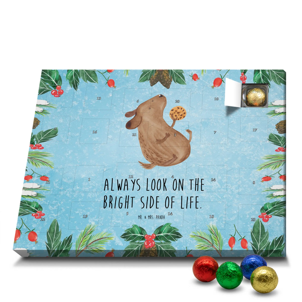Chocolate advent calendar Dog biscuit bag with dog print, woof, love for dogs, mutt, dog breed, dog decorative items, dog sayings, gifts for dogs, dog mama, Christmas gifts for dogs, love dogs, what do you give a dog lover, funny gifts for dog owners, hound, treats, dog biscuits, dog snacks, dog treats