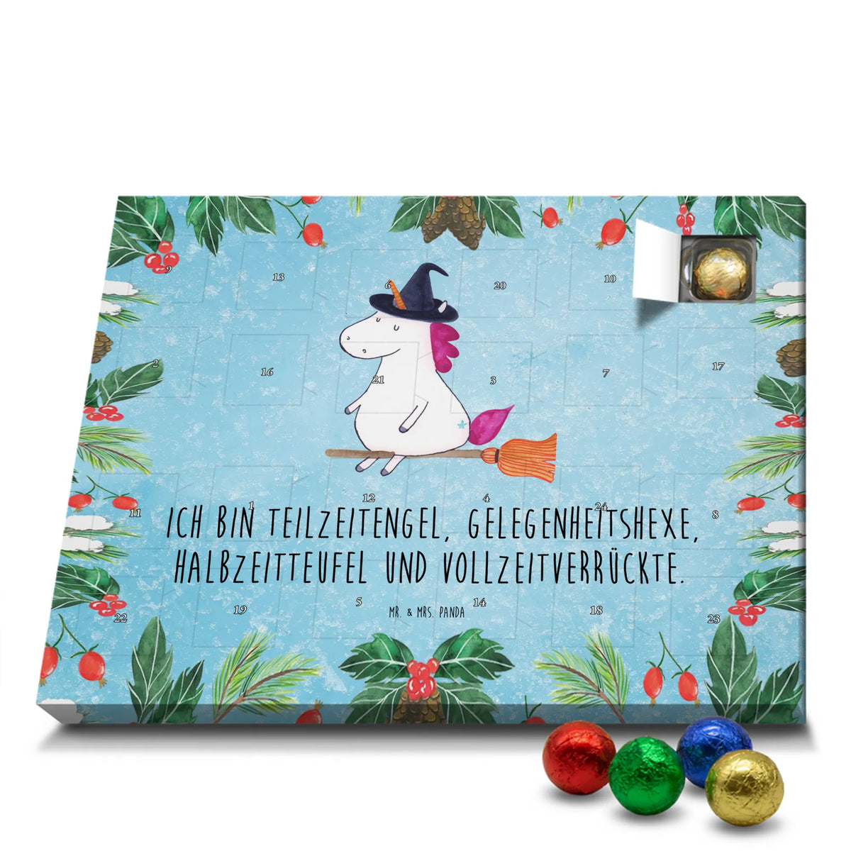 Schoko Adventskalender Einhorn Hexe