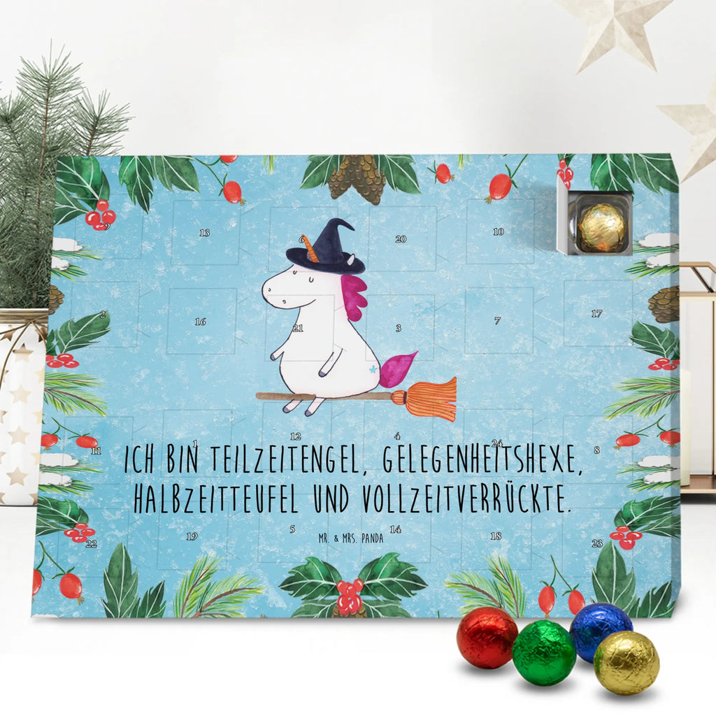 Chocolate advent calendar unicorn Witch bad girl, mad, witch, wife gift, girlfriend present, devil, bitch