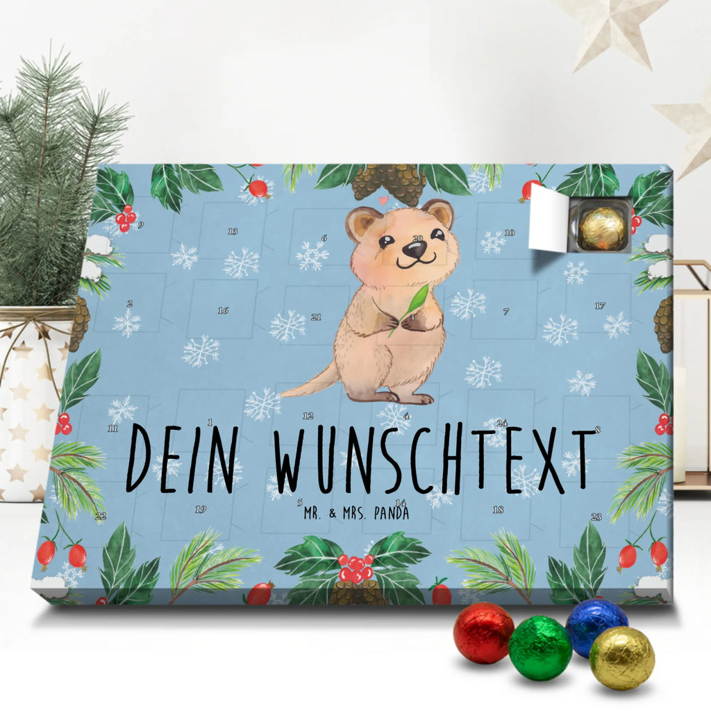 Adventskalender mit Namen Quokka Happy Personalisierter Adventskalender, Adventskalender mit Namen, Gute Laune, Lustige Sprüche, Tiere, Tiermotive, Lustiger Spruch, Quokka, Dinge Erledigen, Verschieben, Aufschieberitis, Niedliches Tier