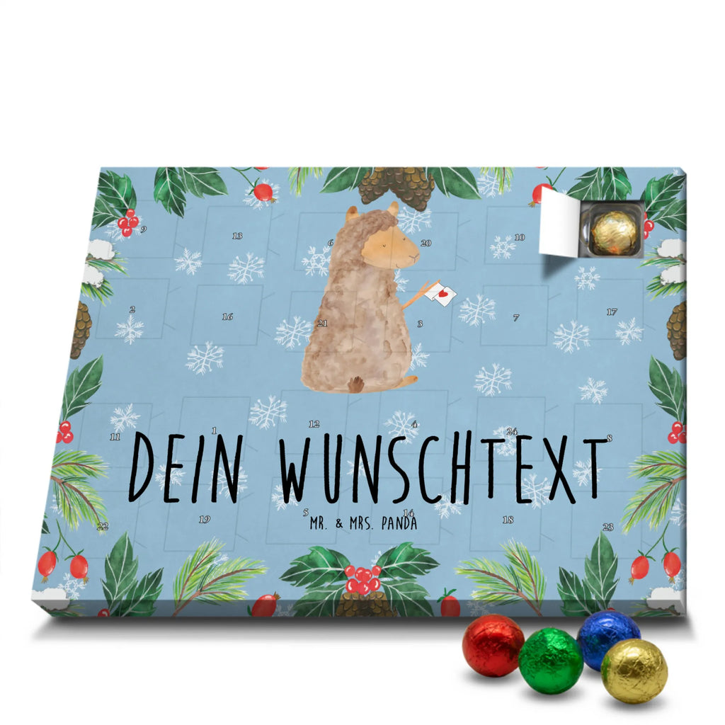 Adventskalender mit Namen Alpaka Fahne Adventskalender mit Namen, Personalisierter Adventskalender, Alpaka, Lama, Lamas, Liebe, Alpakas