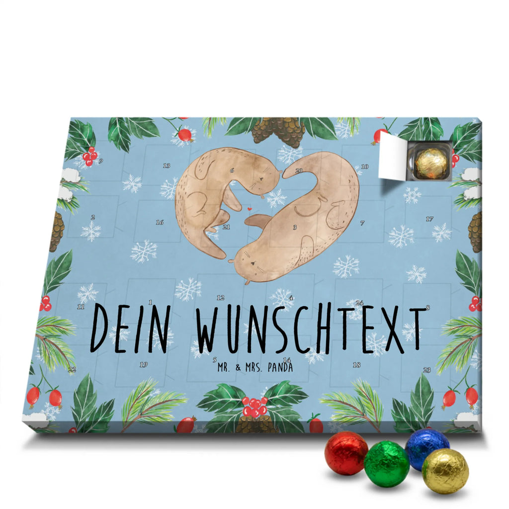 Adventskalender mit Namen Otter Herz Adventskalender mit Namen, Personalisierter Adventskalender, Fischotter, Seeotter, Otter, Bessere Hälfte, Verlobung, Liebesgeschenk, Hochzeitstag, Jahrestag, Liebesbeweis, Gemeinsames Leben, Love You, Liebe, Herz